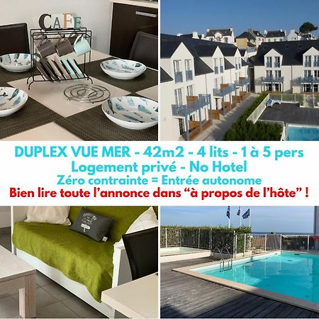Duplex Vue Mer - Plage A 100M- 4 Lits - Parking Sous Sol Audierne Esterno foto