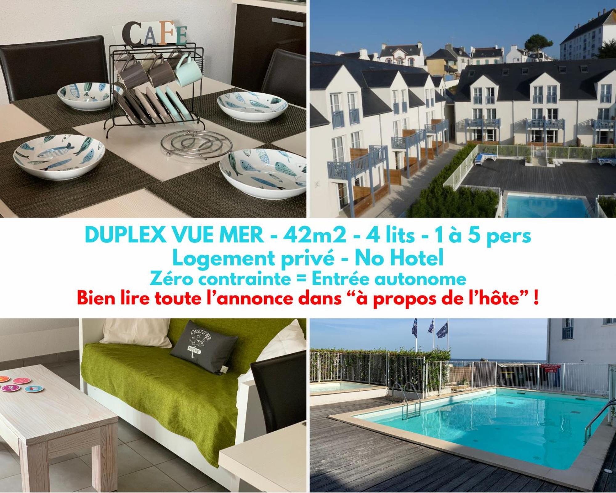 Duplex Vue Mer - Plage A 100M- 4 Lits - Parking Sous Sol Audierne Esterno foto